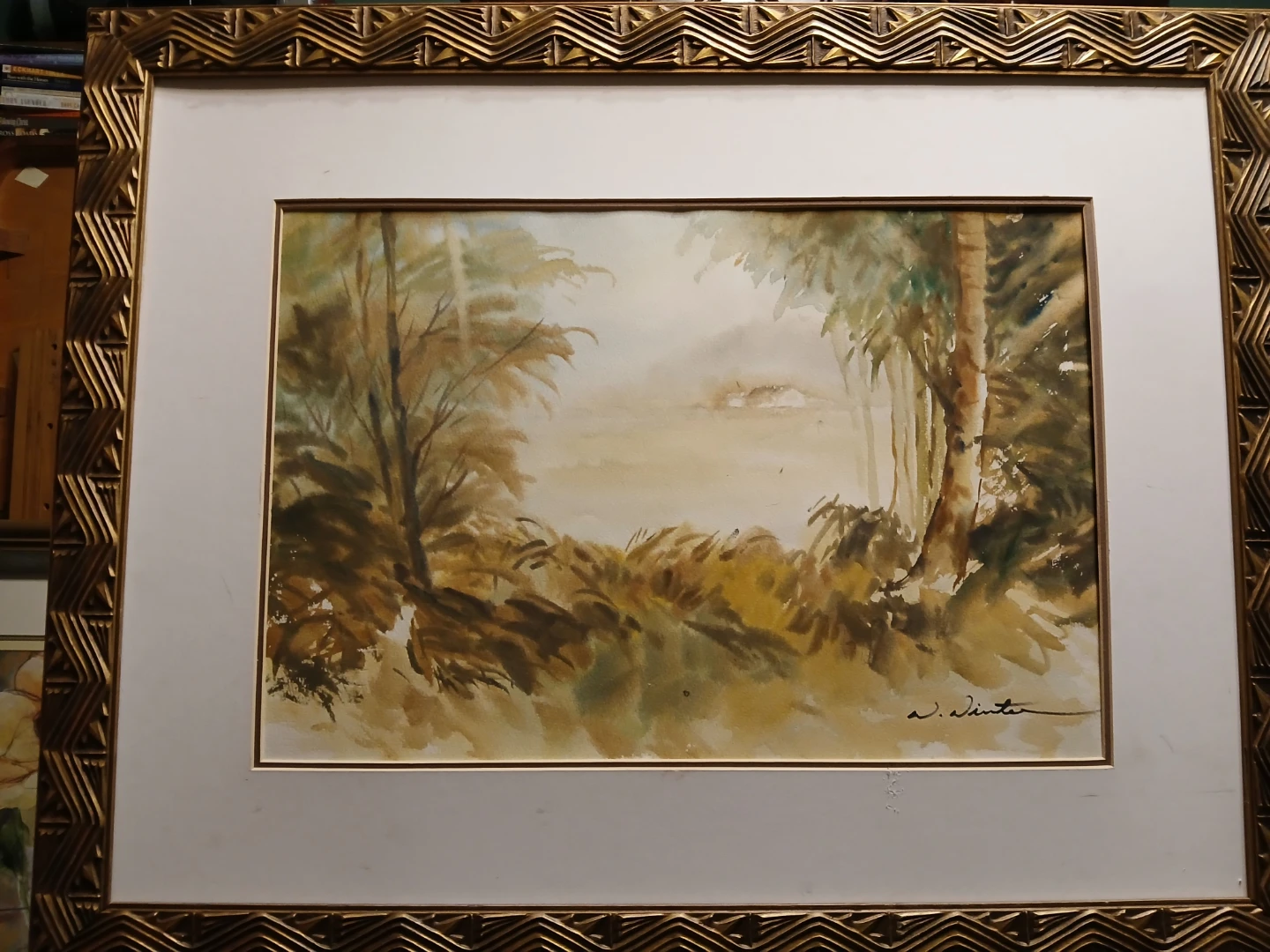 W. Winter Original Watercolor Painting