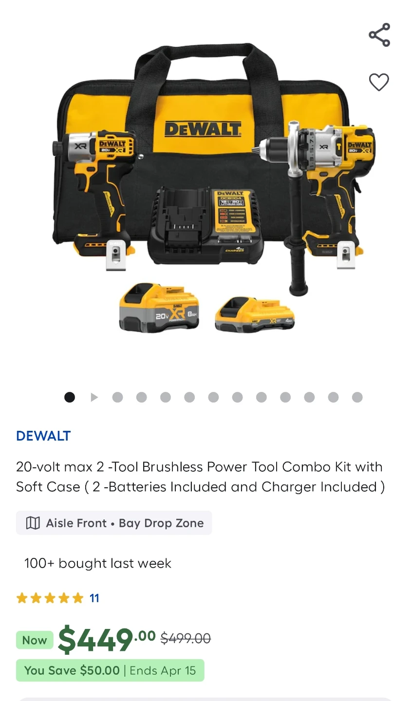 DEWALT 20-Volt XR 2-Tool Combo Kit