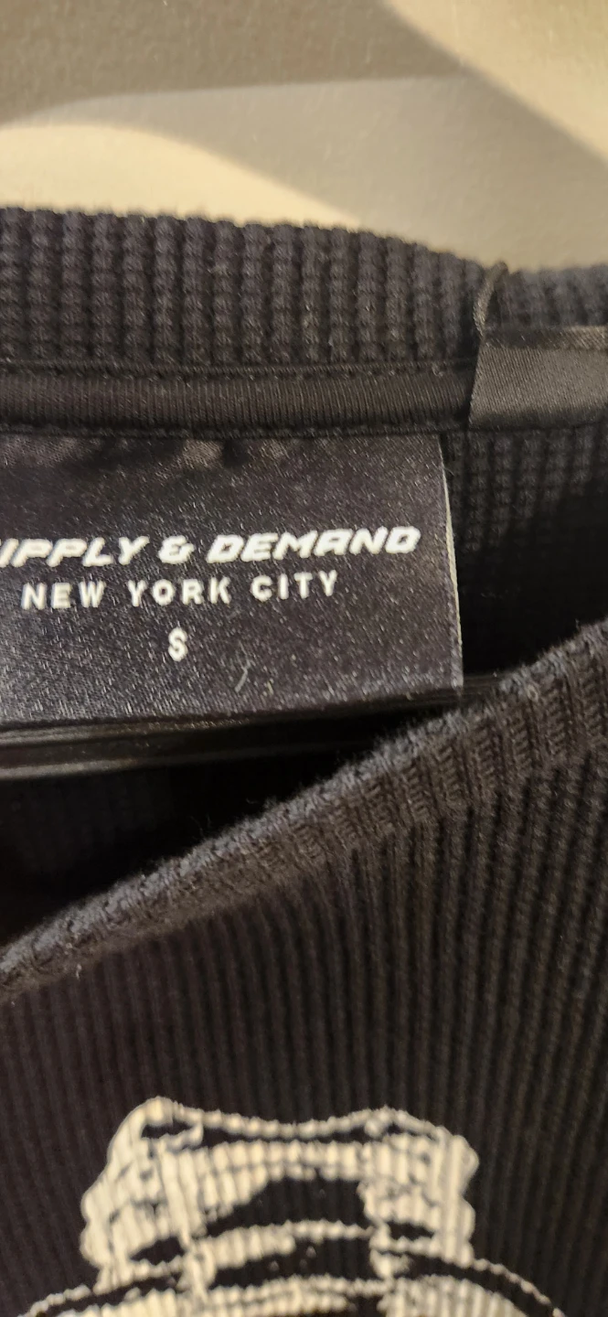 Supply & Demand "Bonez LS Tee" Black Skeleton Graphic - photo 2