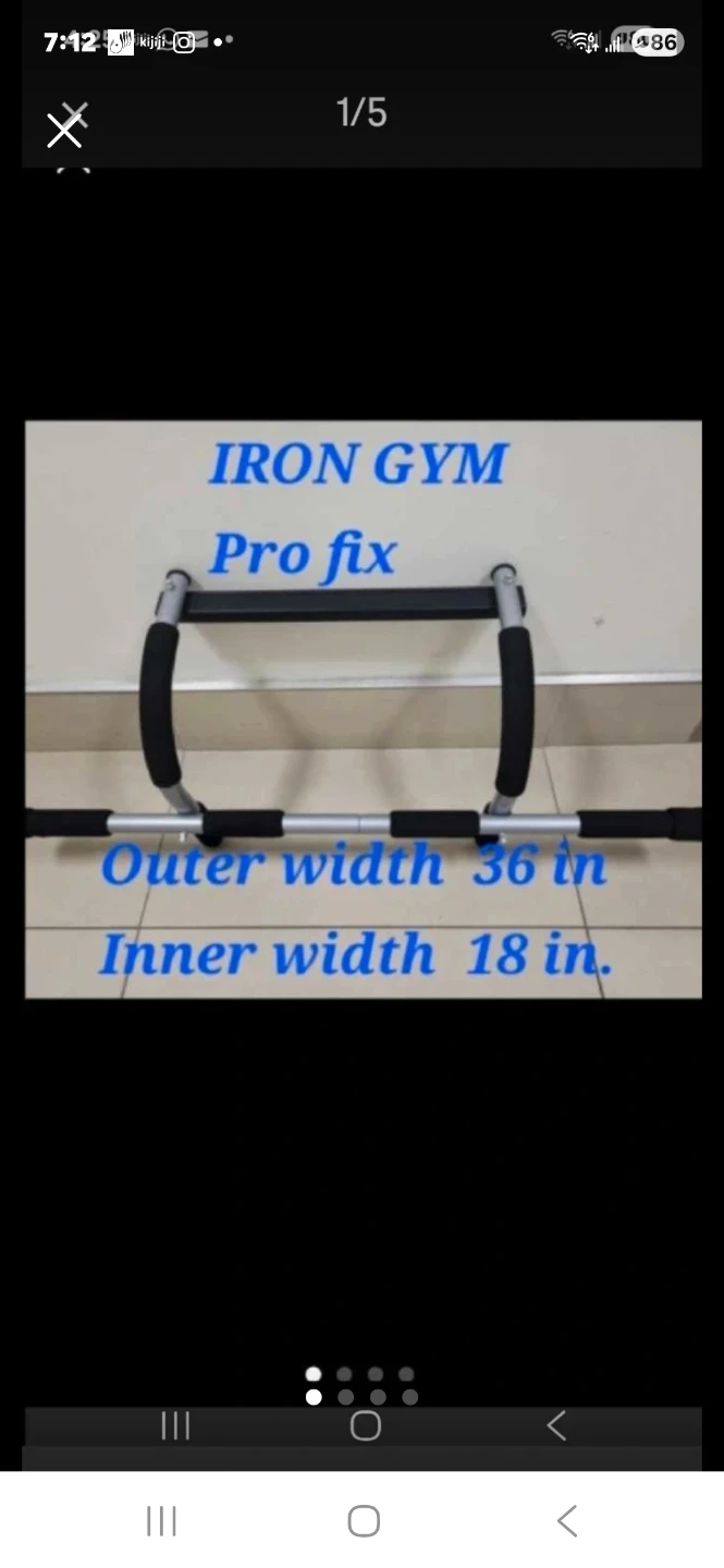 Iron Gym Pro Fix Total Upper Body Workout Door Bar