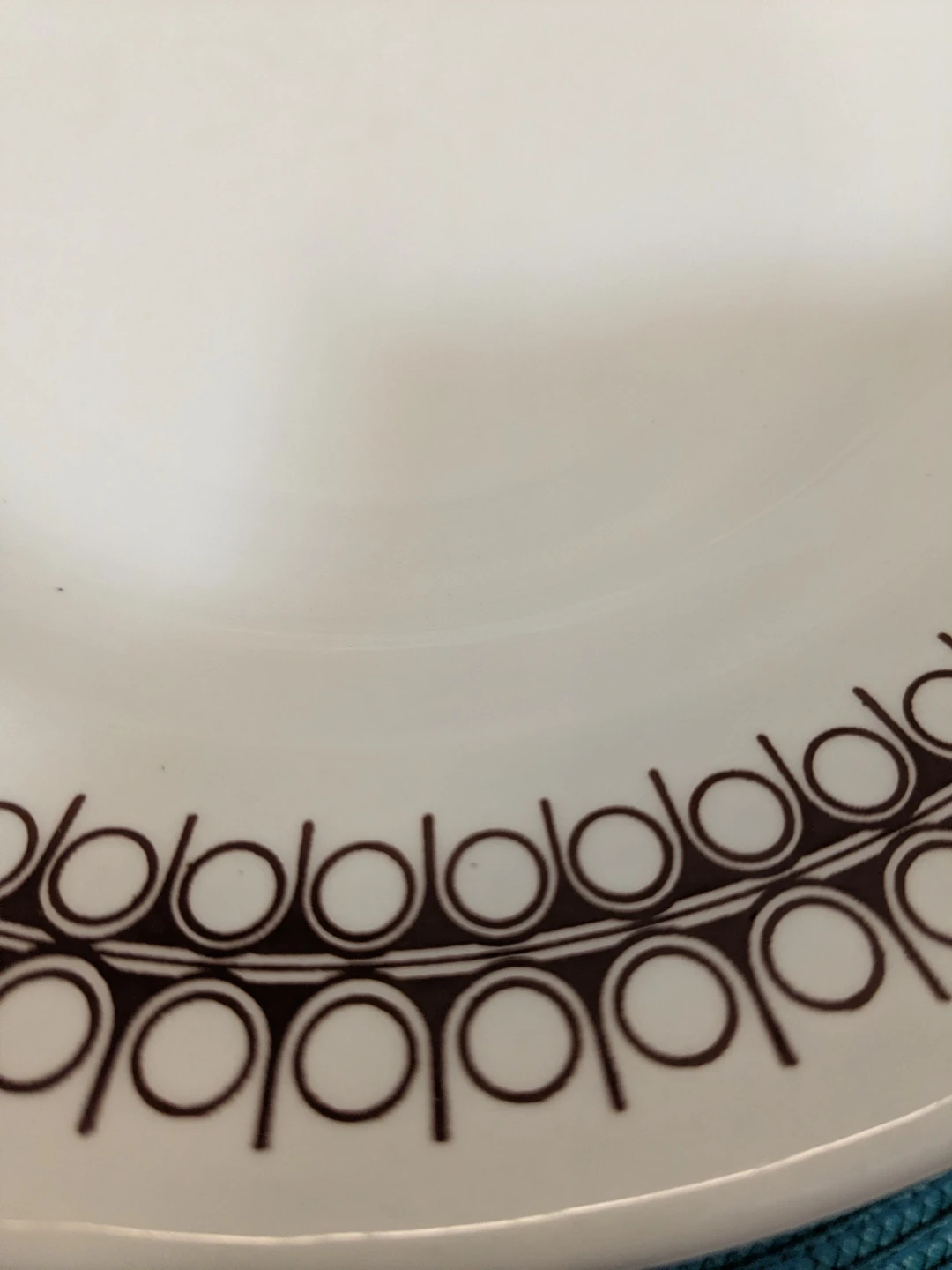 Set of 8 Vintage Brown Geometric Pattern Soup Bowls - photo 4