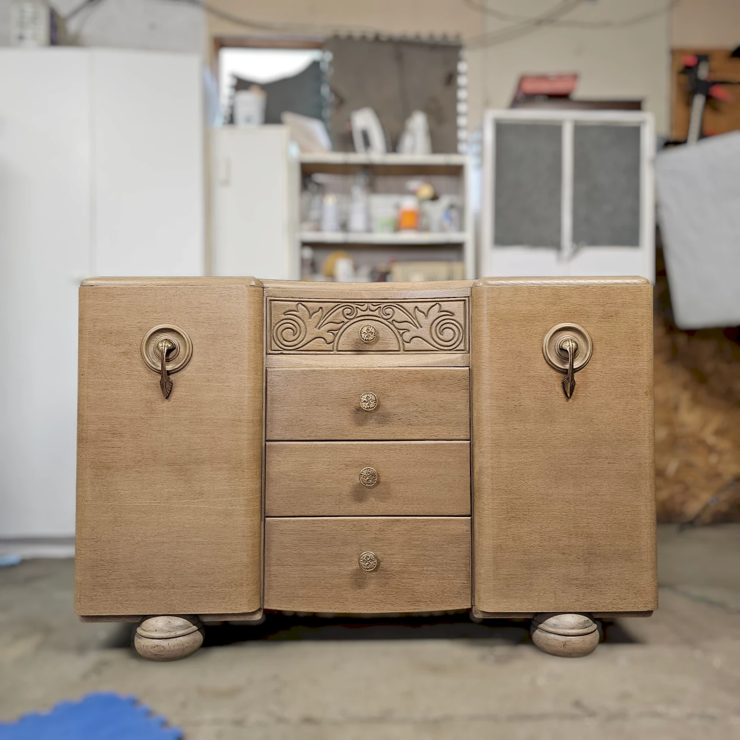 Vintage Artdeco Wood Sideboard/buffet - photo 3