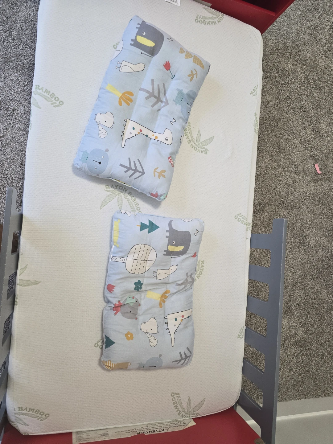 Toddler Fire Truck Bed with Mattress and Pillows - photo 3