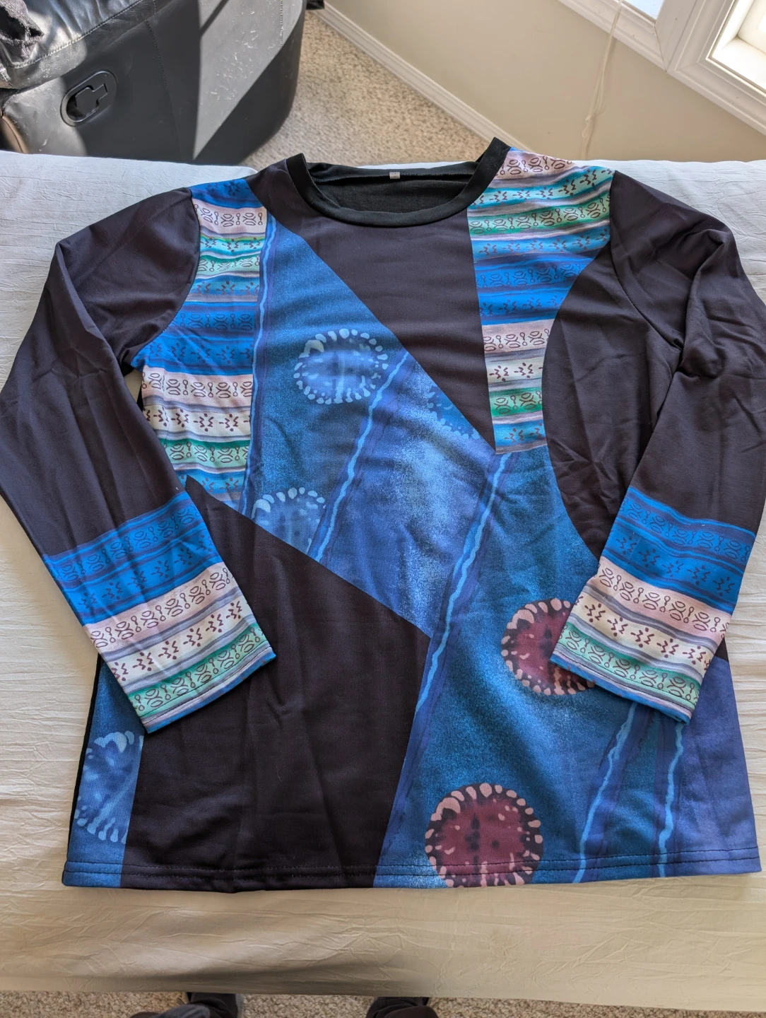 Long Sleeve Graphic Print Top