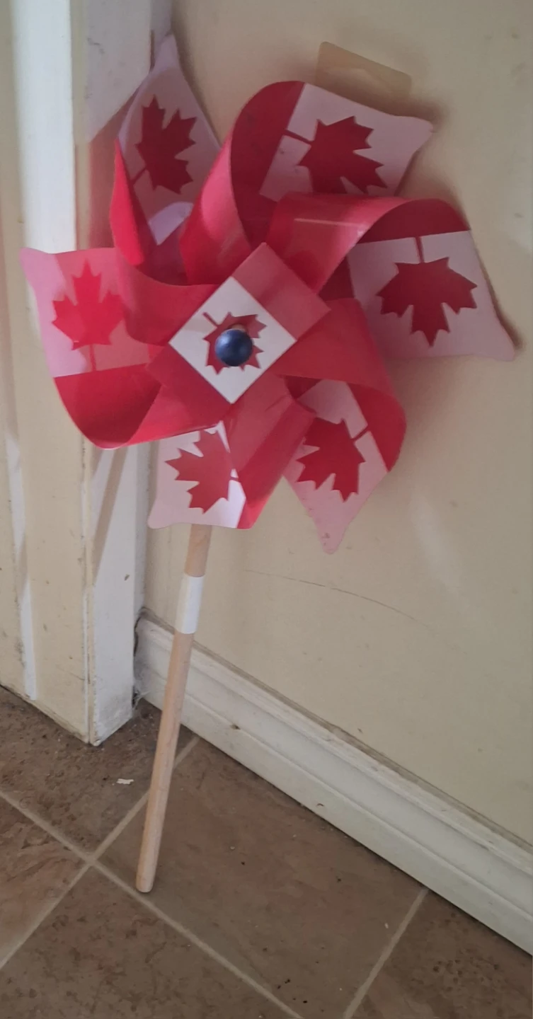 Canadian Flag Pinwheel windmill