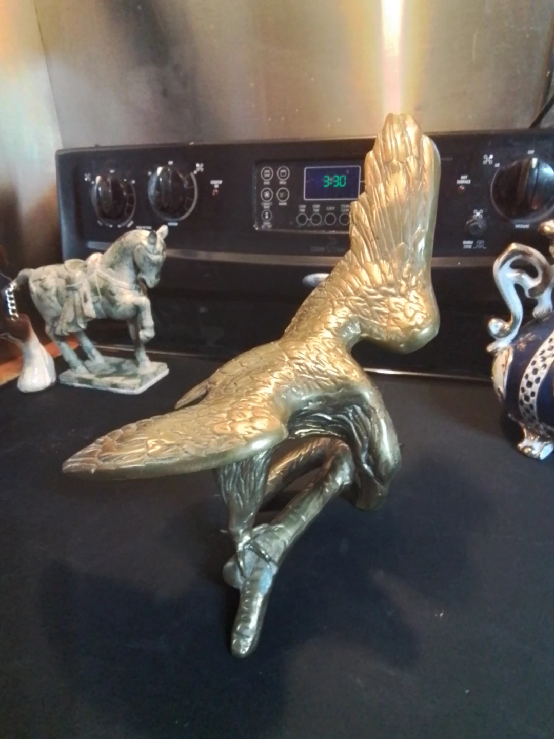 Vintage Brass Eagle Sculpture