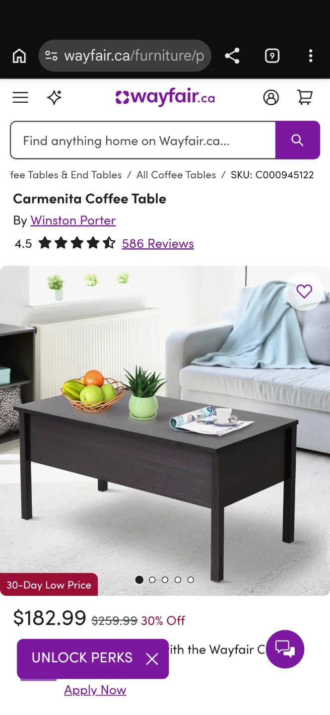 Carmenita Coffee Table with Storage - photo 3
