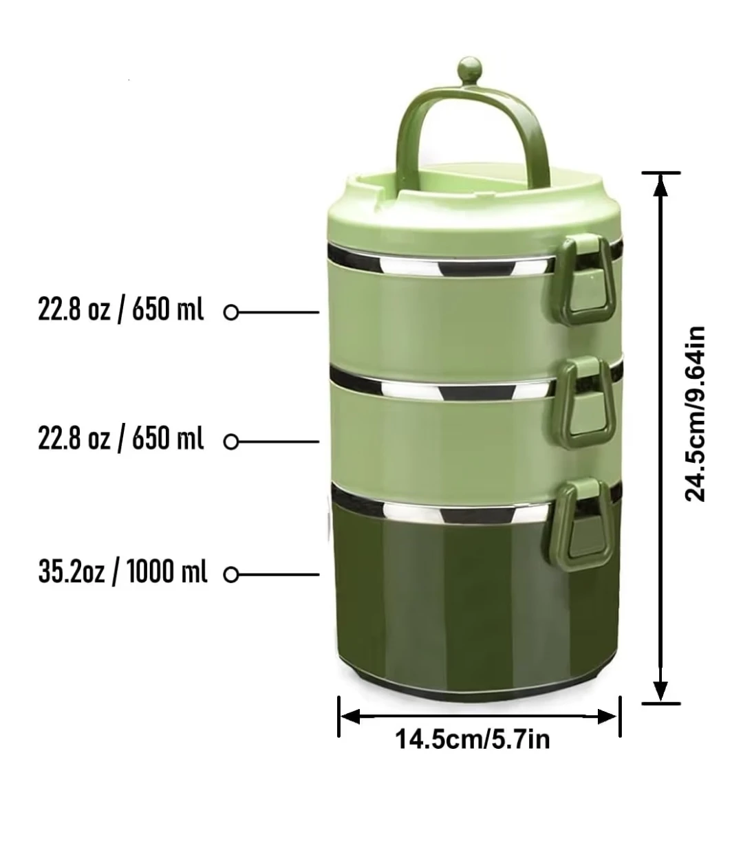 SANQIAHOME 3 Layer, Stackable Stainless Steel Set - photo 2