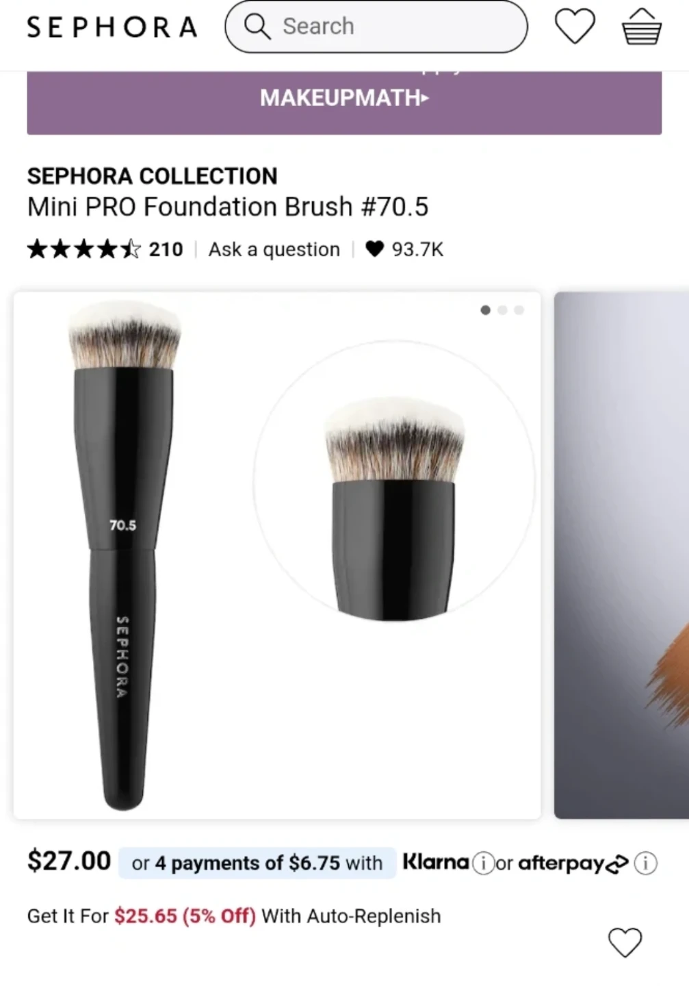 Sephora Collection Mini PRO Foundation Brush #70.5