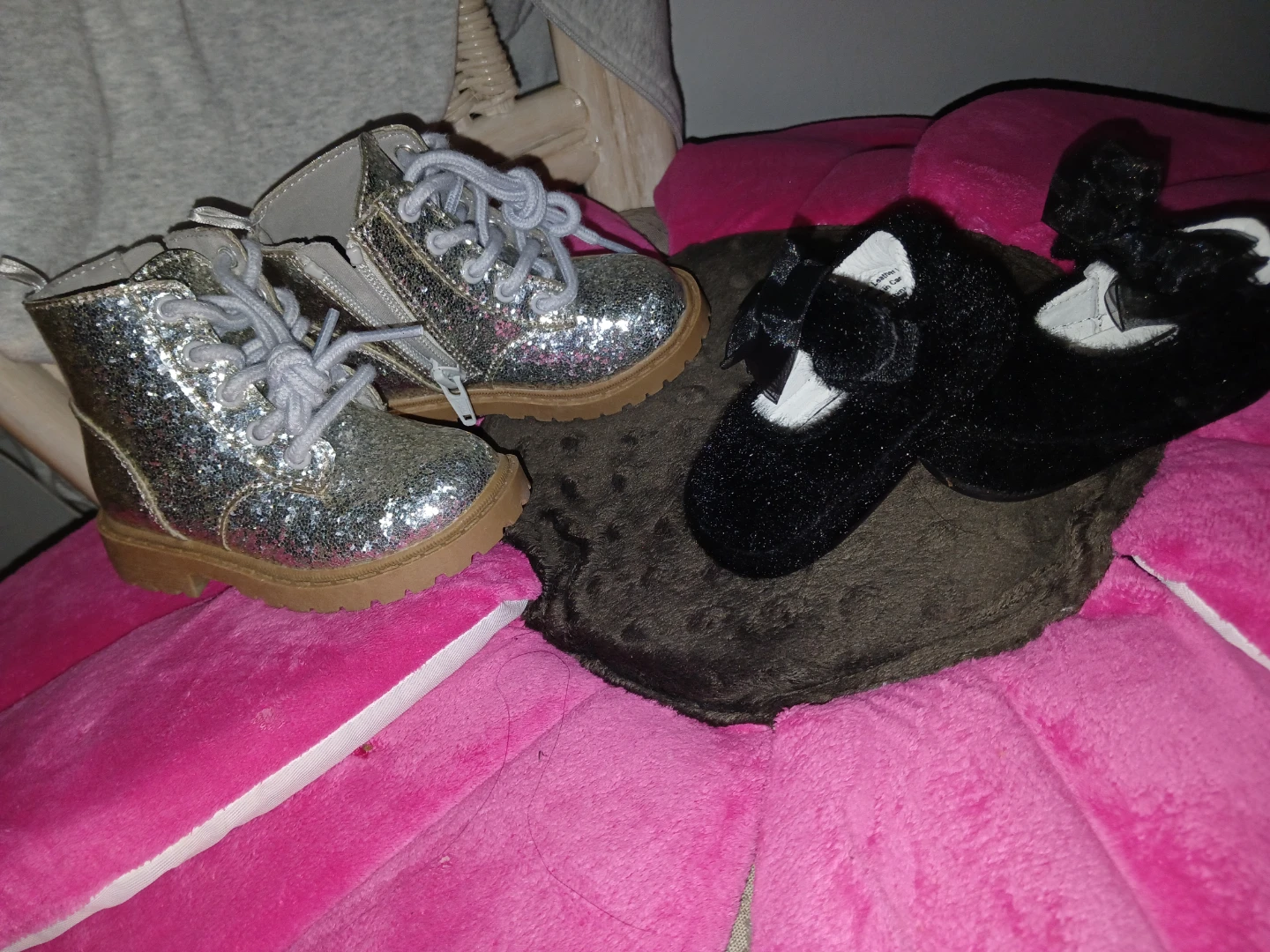Old Navy Glitter Combat Boots & Jack & Lily Black Mary Janes - photo 2