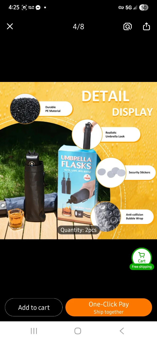 NEW Rain or Shine Umbrella Flasks 🍸 - photo 4