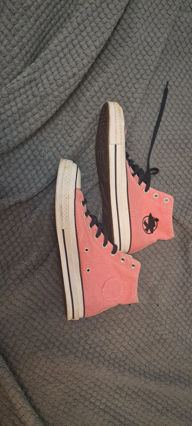 Stussy x Converse Chuck Taylor All Star High Top Pink Sneakers