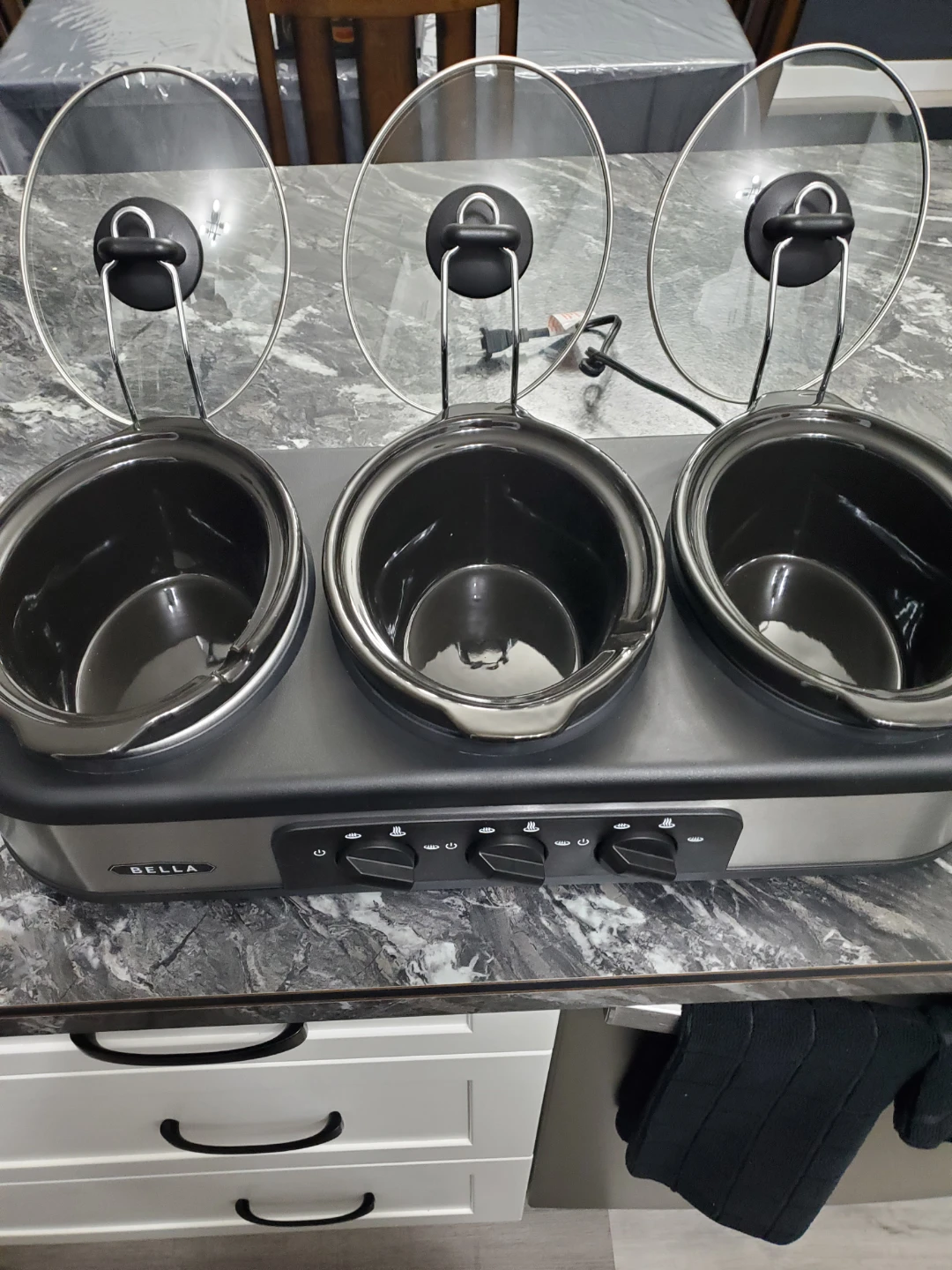 Brand New BELLA Triple Slow Cooker and Server - photo 3
