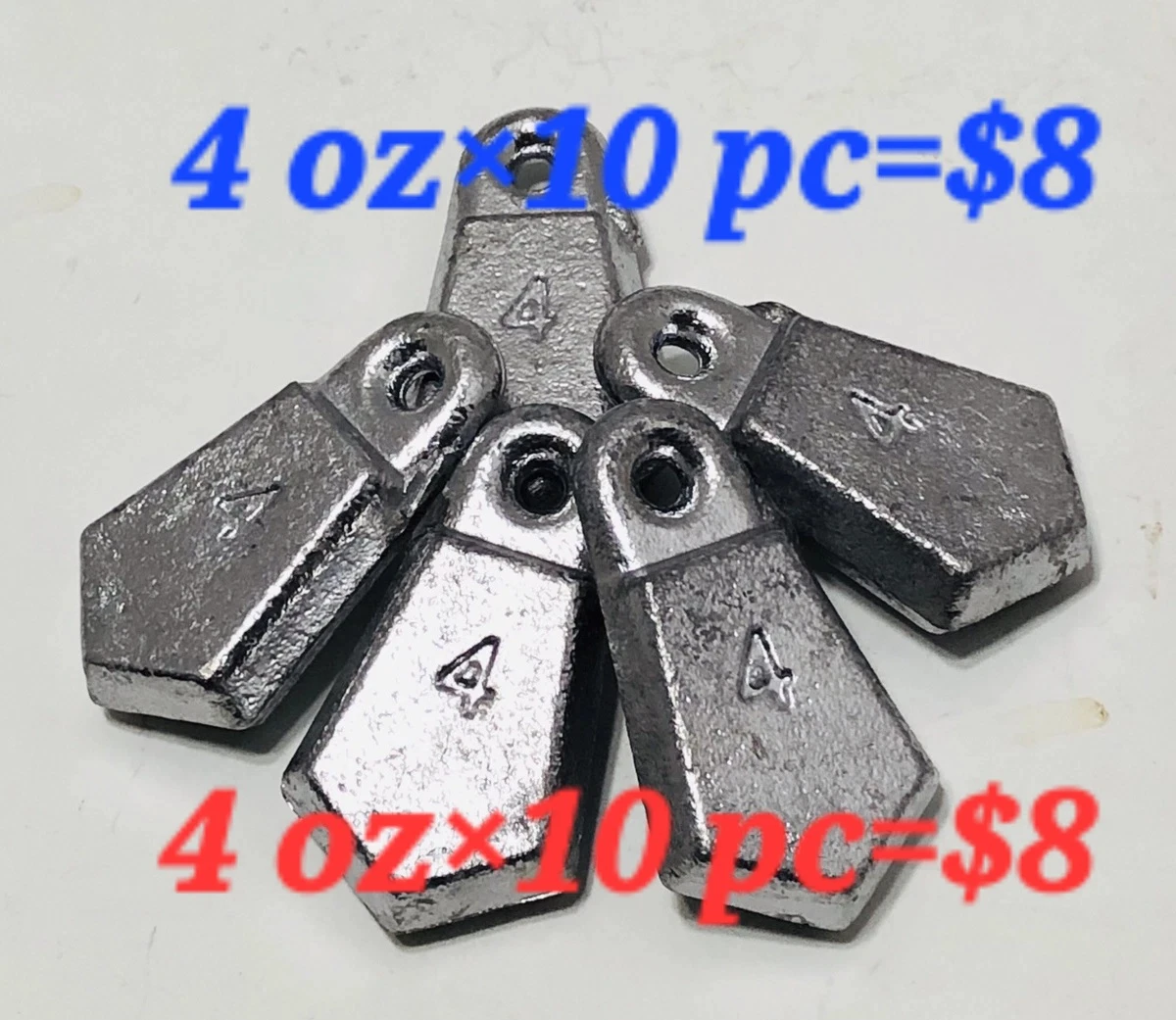 Fishing Weights - 4 oz, 10 pc.