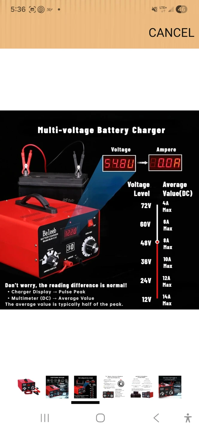 BeLeeb Multi-Voltage Battery Charger 30A - photo 3