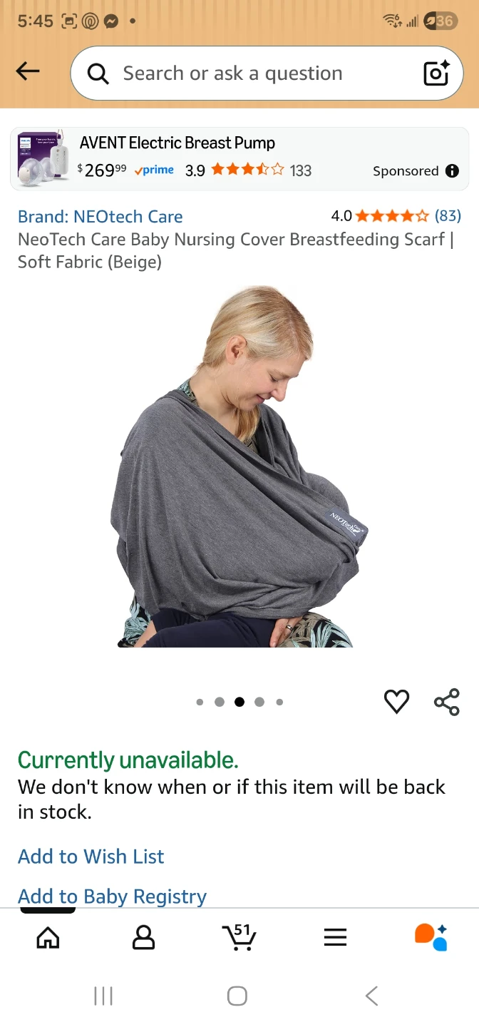 NeoTech Care Baby Nursing Cover Breastfeeding Scarf - photo 3
