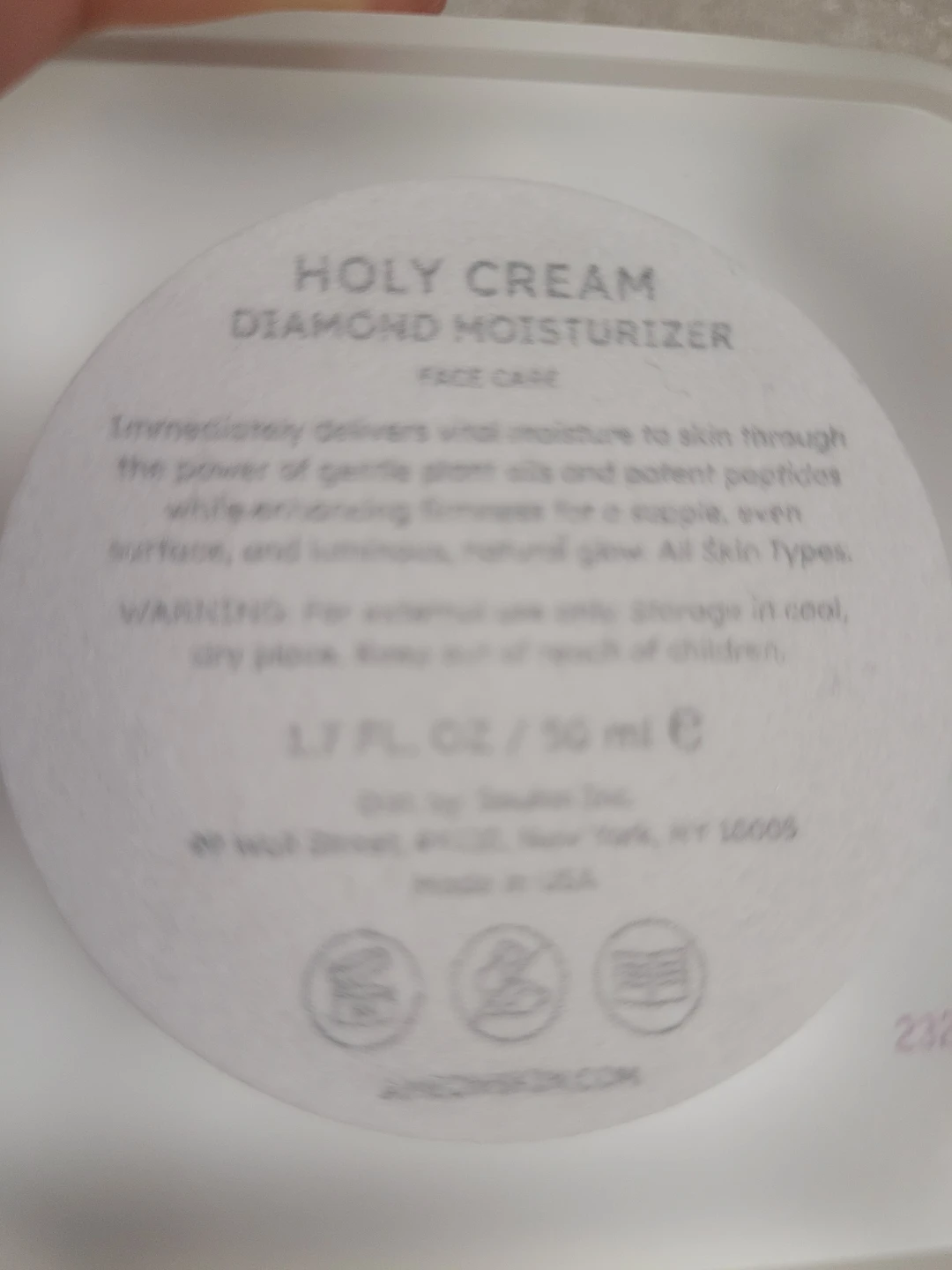 Holy Cream Diamond Moisturizer AM+PM Face Care 50ml 1.7oz - photo 3