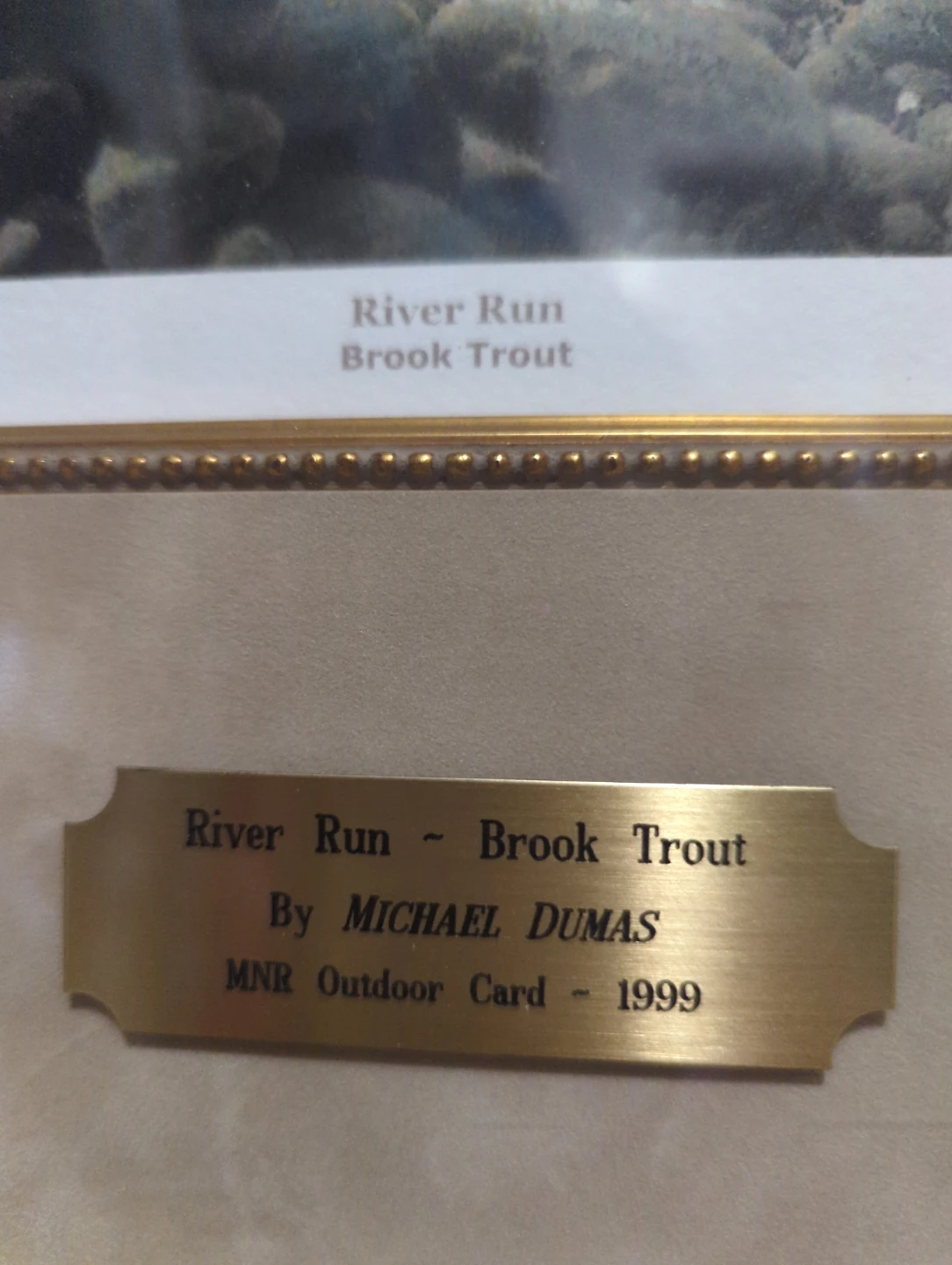 Michael Dumas "River Run Brook Trout" - photo 2