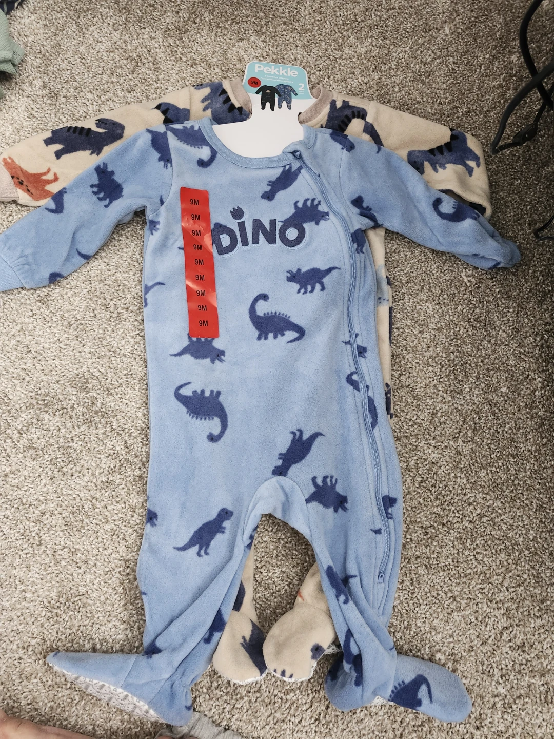 Pekkle 9M Fleece Sleepers - 2 Pack (Dinosaur Theme) Brand New - photo 4