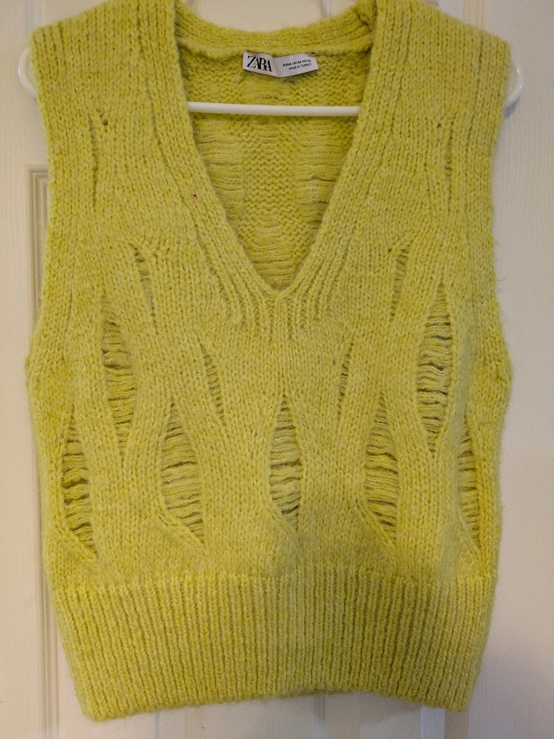 ZARA Yellow Knit Sweater Vest