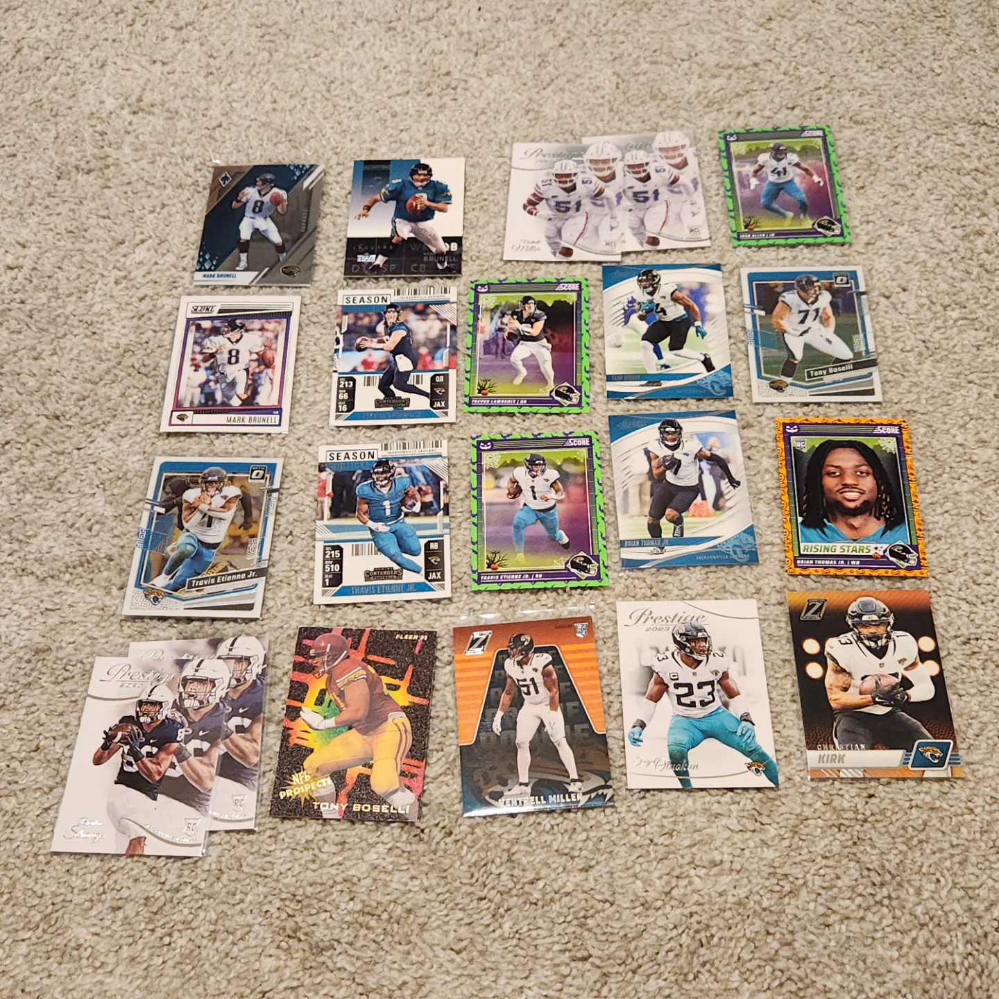 Jaguars Team Lot, 22-NFL Cards 2021 to 2024