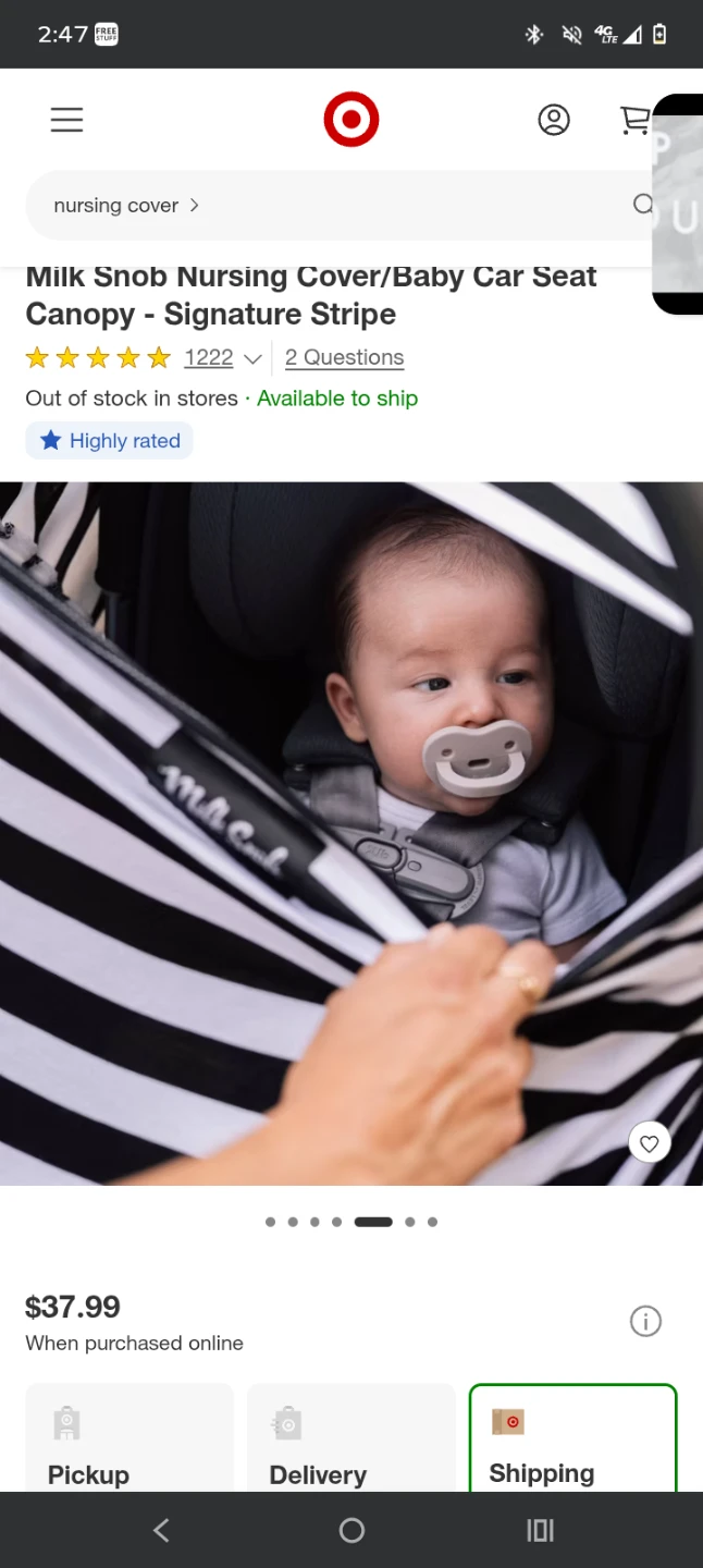 Milk Snob Nursing Cover / Baby Car Seat Canopy - photo 4