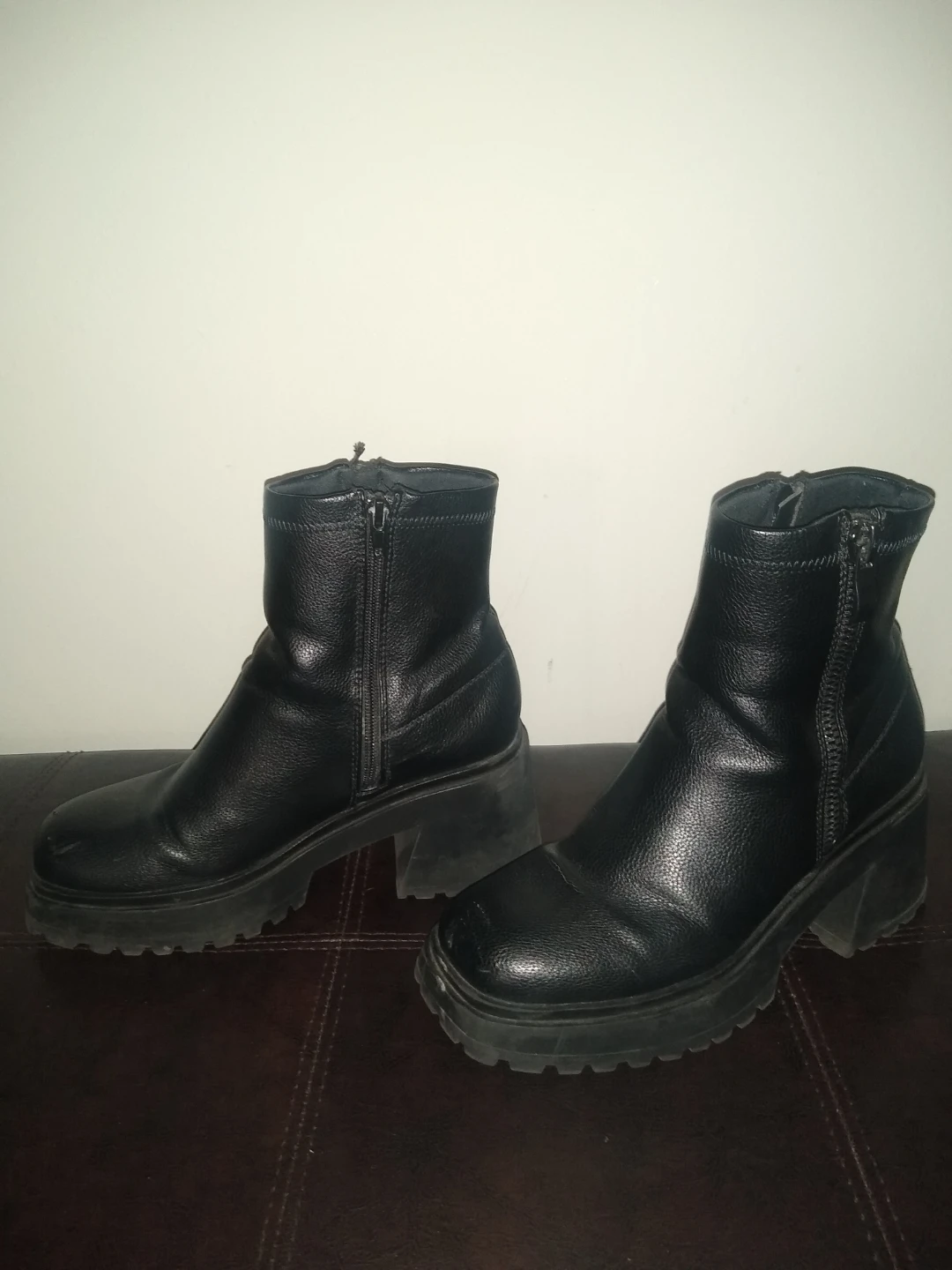Aldo Black chunky platform boots