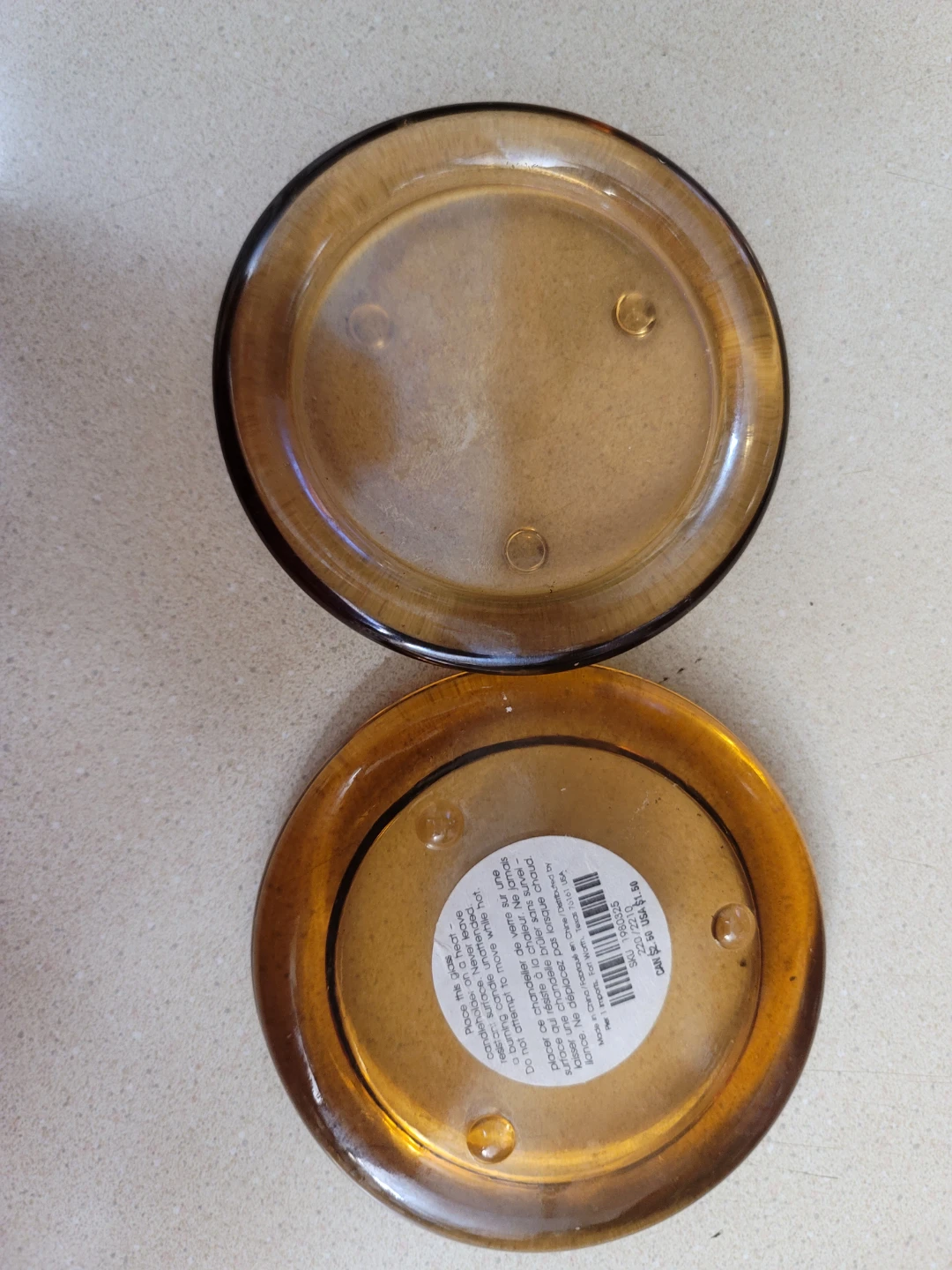 Pier 1 Imports Amber Glass Candle Holder