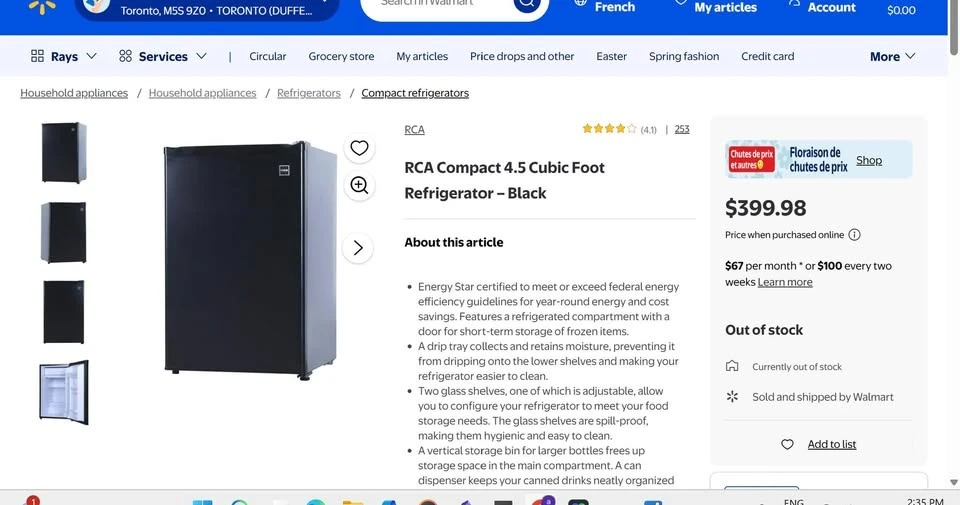 RCA Compact 4.5 Cu. Ft. Refrigerator - Black - photo 4