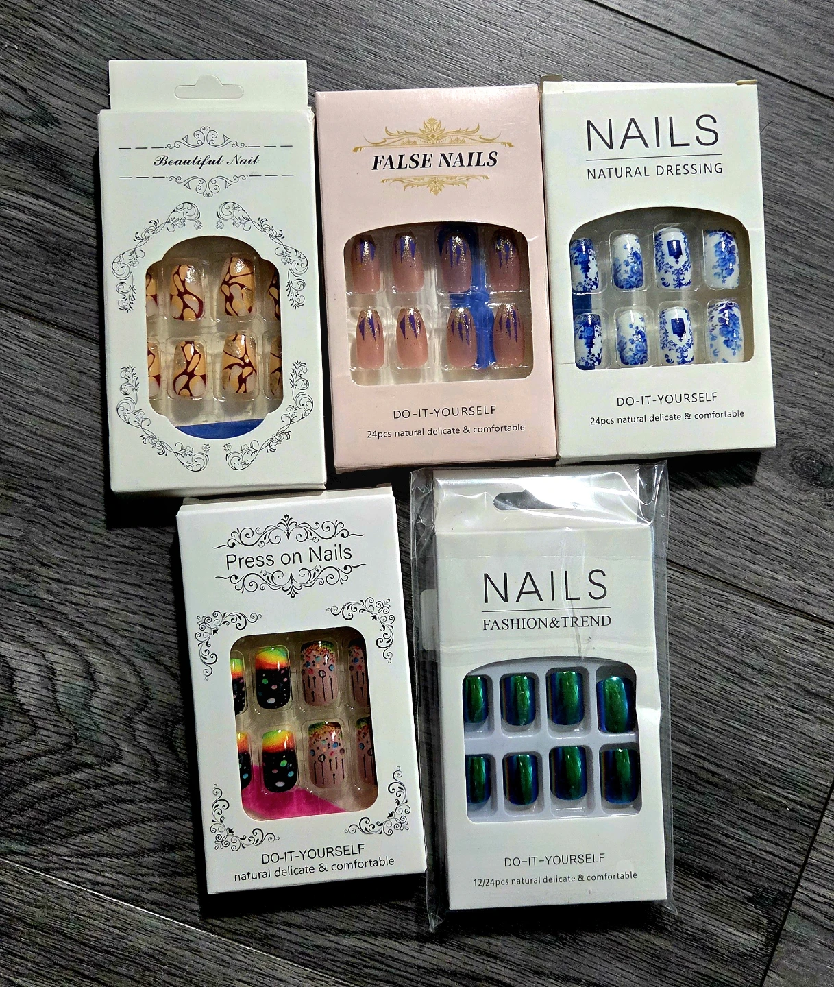 5 sets of press on nails