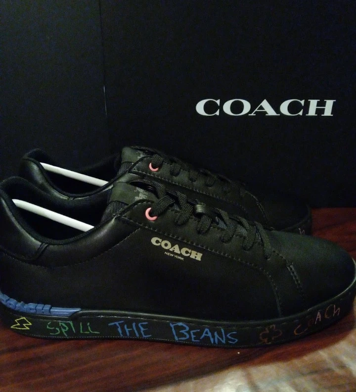 Coach New Black Leather Sneakers