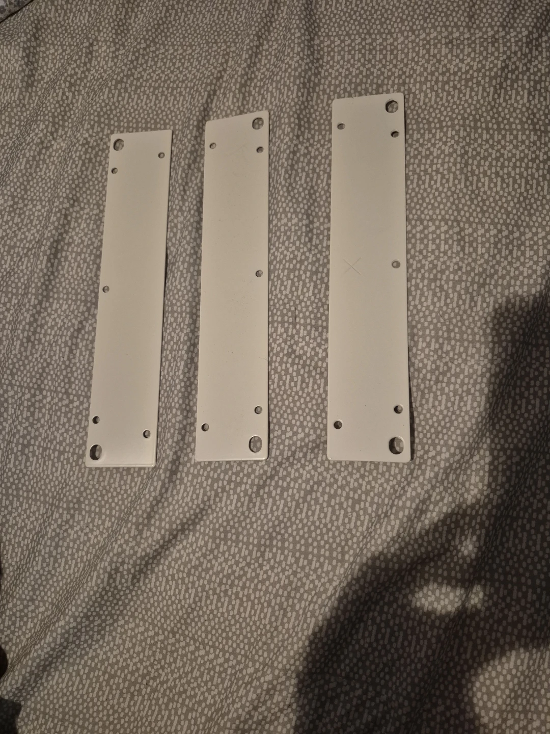 White Metal Mounting Plates (Set of 3)