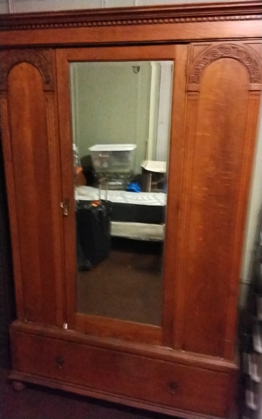 Armoire closet with a drawer, LOCATED IN FLATHBUSH BROOKLYN NY