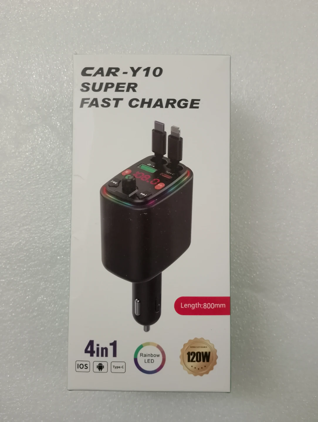 BNIB!!! CAR-Y10 Super Fast Charge 4-in-1 FM Transmitter
