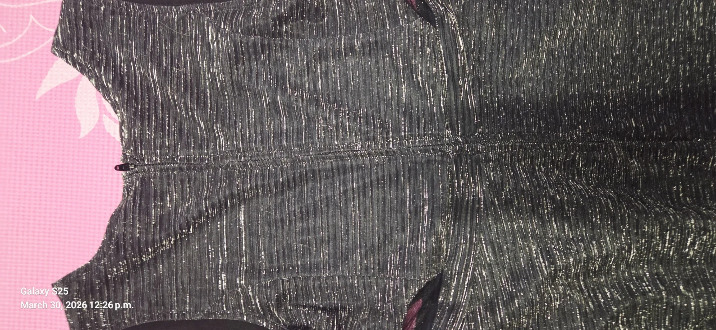The Children's Place Black & Gold Glitter Dress XL/TG 14 - photo 3