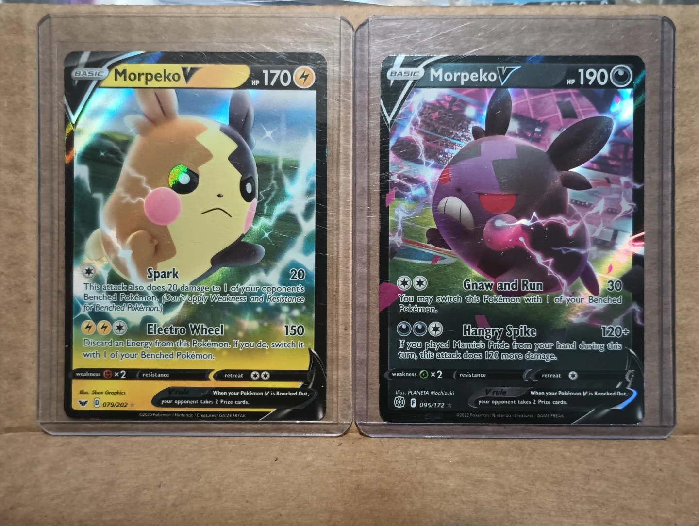 Pokemon Morpeko V Trading Cards (2) 079/202 & 095/172