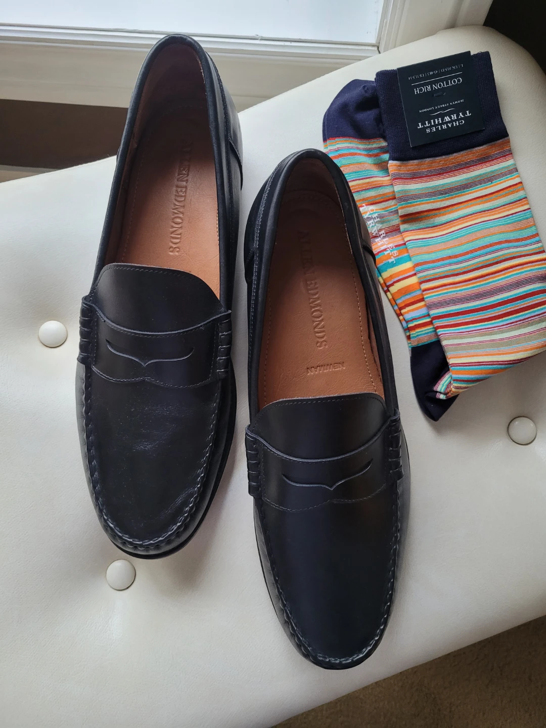 Allen Edmonds Penny Loafers w Charles Tyrwhitt Socks - photo 2