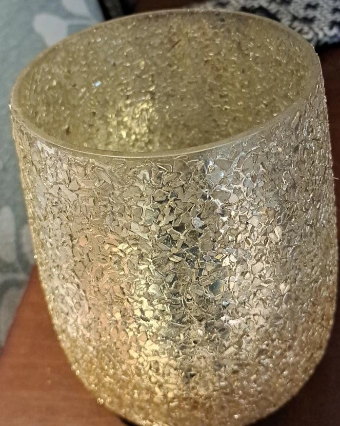 Gold Mosaic Glass Candle Holder - photo 2