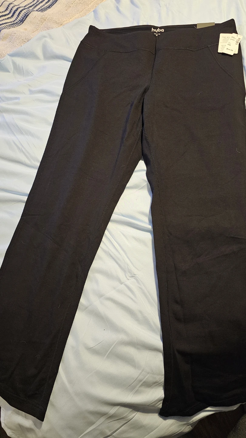 Hyba Women's Black XX-Large Yoga Pants