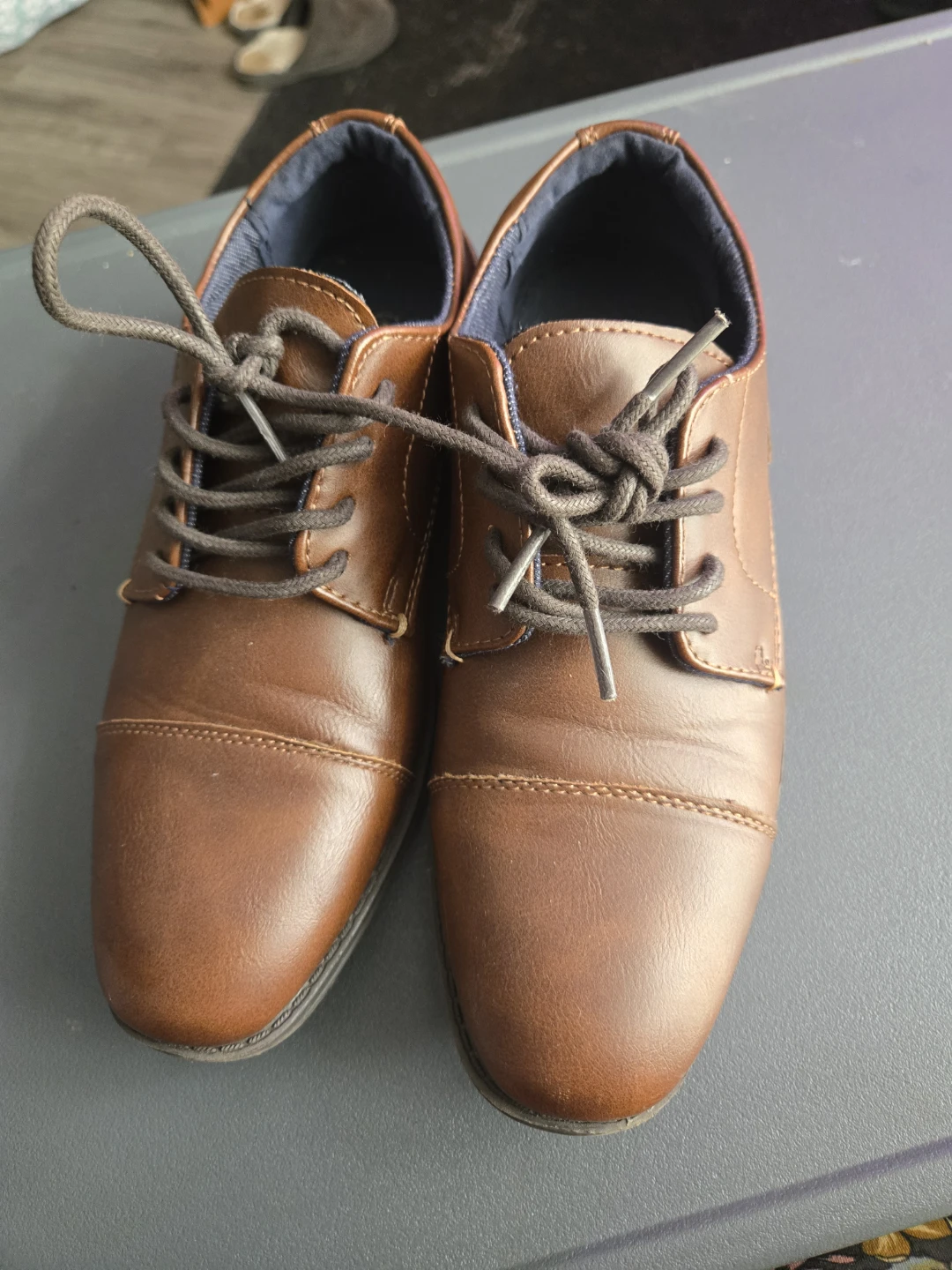 Youth Brown Dress Shoes - Size 3 kids