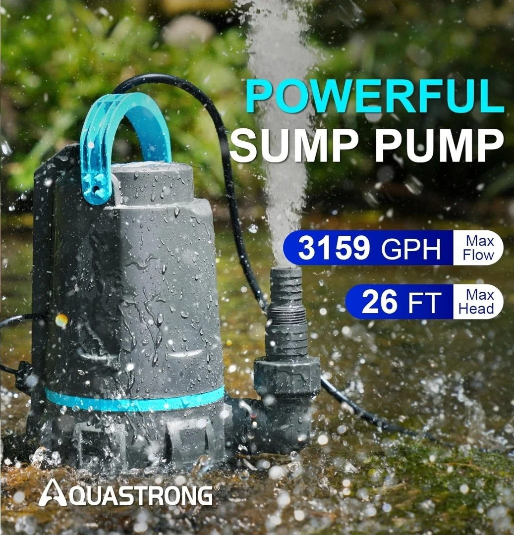 AQUASRONG 1/2 HP Automatic Sump Pump - photo 5