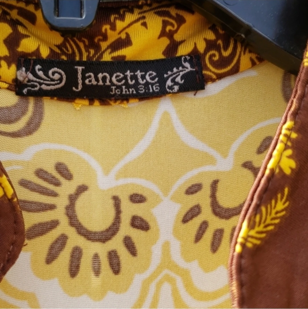 Janette Brown & Yellow Floral Print Midi Dress - photo 4