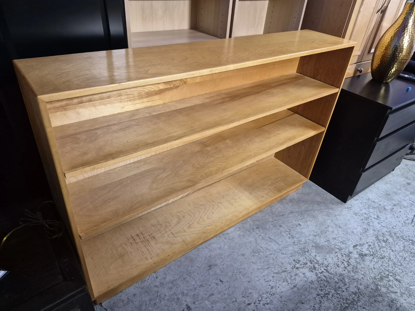Wooden 3-Shelf Bookcase