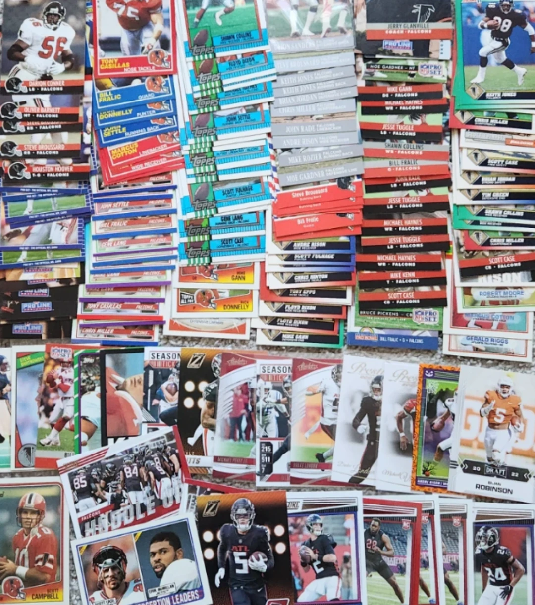 Atlanta Falcons, 200 Football Cards Team lot - photo 4