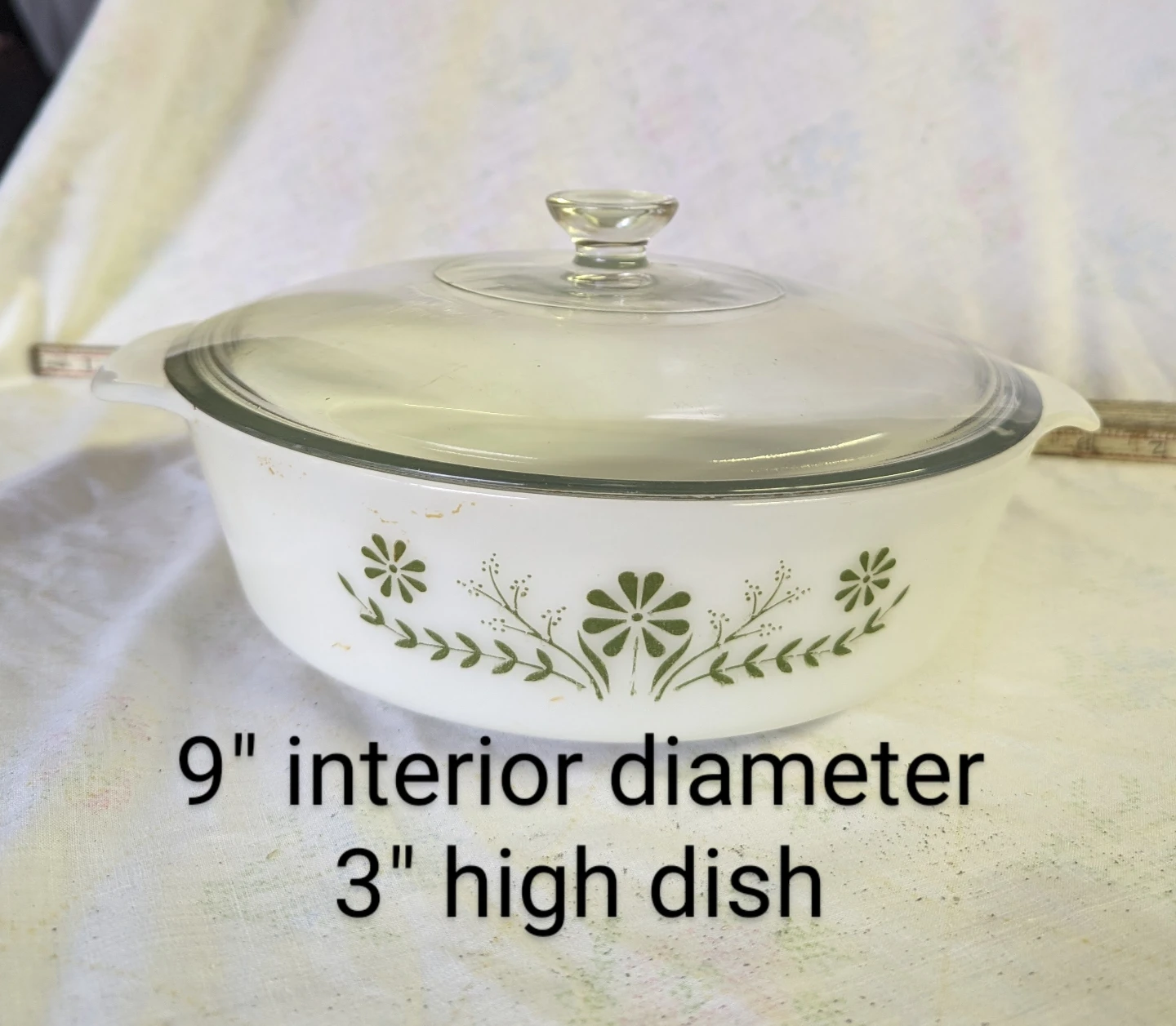 Vintage Glasbake Casserole dish with lid