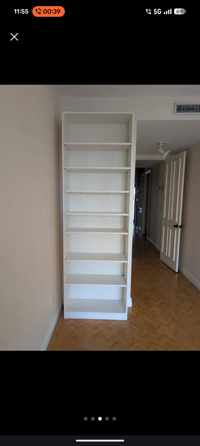 White Tall Bookshelf with 10 Shelves - photo 2