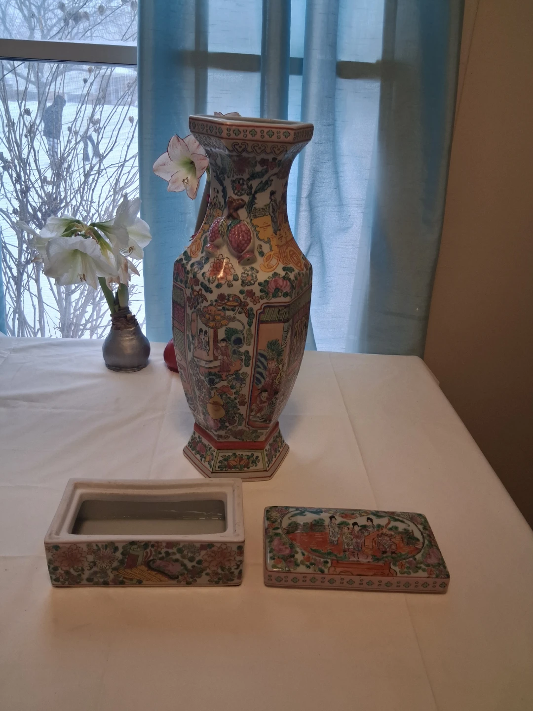 Decorative Chinese Vase and Trinket Box Set - photo 2