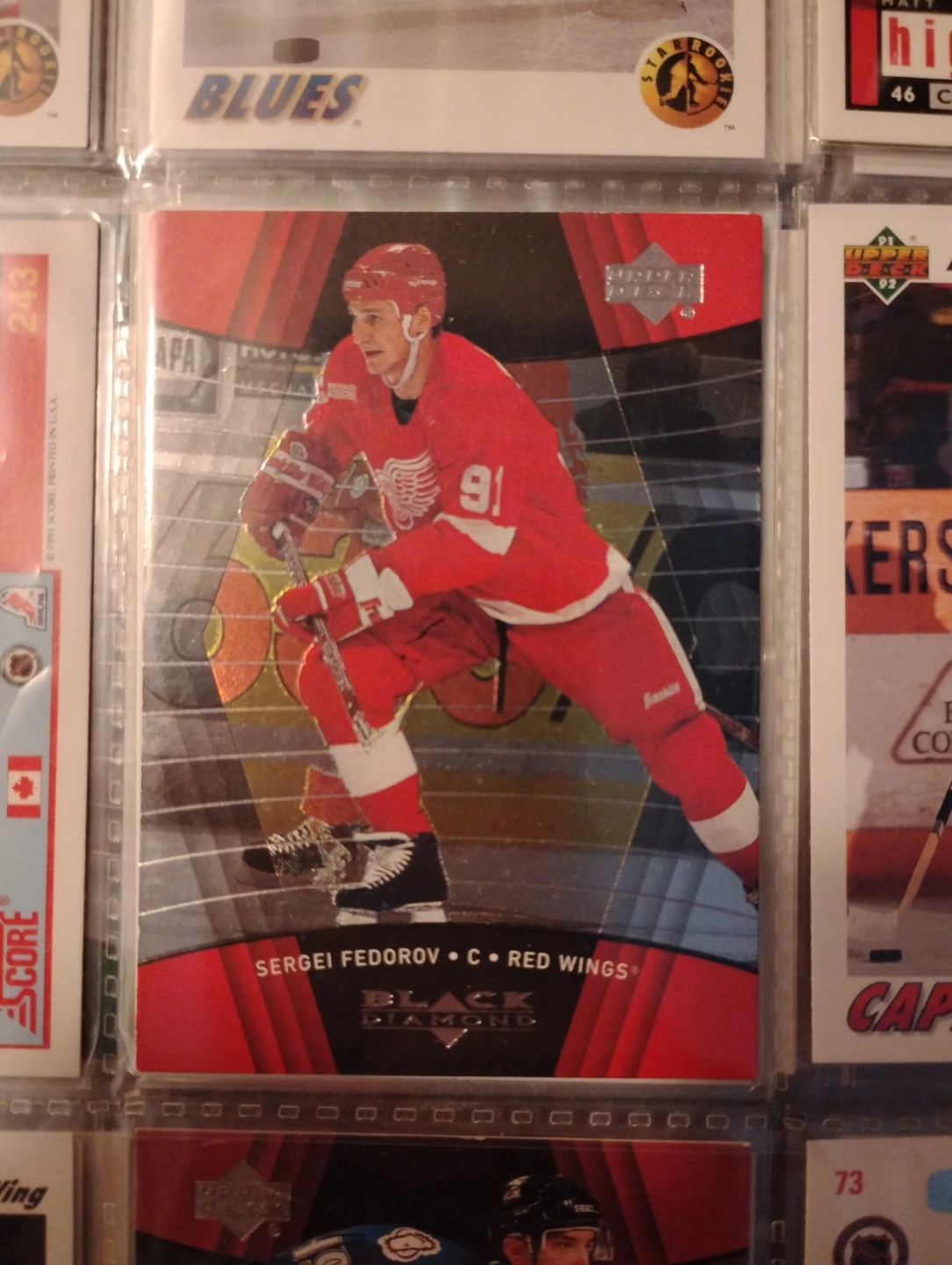 Sergei Fedorov Red Wings Black Diamond Hockey Card