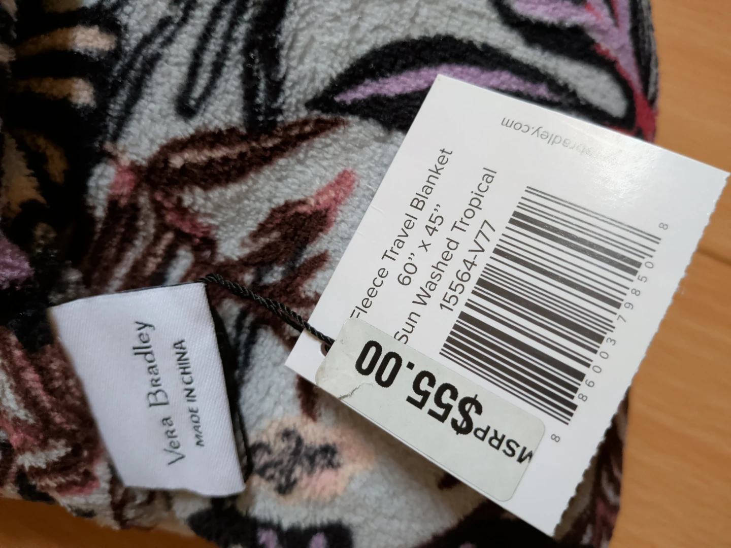 Vera Bradley Fleece Travel Blanket Sun Washed Tropical - photo 4
