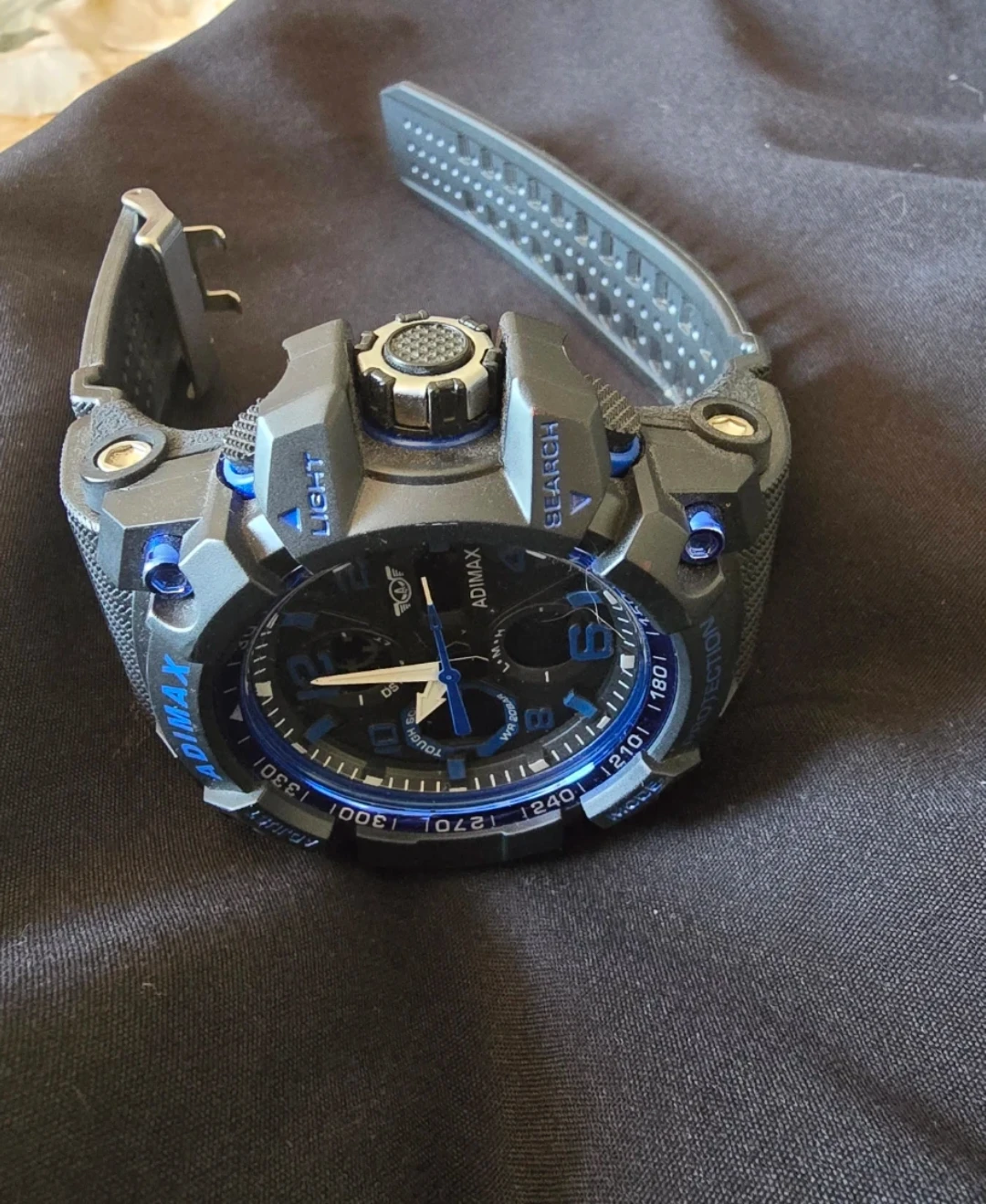 Adimax Men's Analog Digital Watch - Black and Blue - photo 2